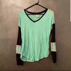 No Boundaries Minty Green Long Sleeve Tee